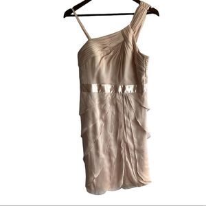 Women's Adrianna Papell Light Pink Asymmetrical One Shoulder Cocktail Dress